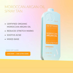 Spray Tan Solution Moroccan Argan Oil Dark To Ultra Dark 1000ml, Azure Tan